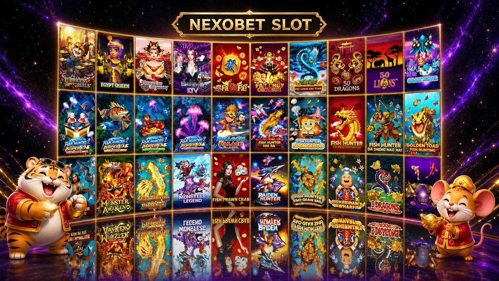 รวมเกมสล็อตออนไลน์ NEXOBET พร้อมตัวละคร PG Soft